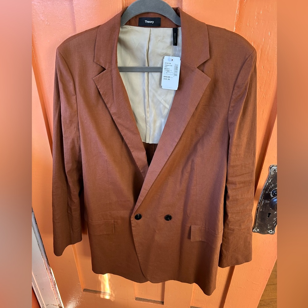 Theory size 12 oversized blazer Terracotta color NWT